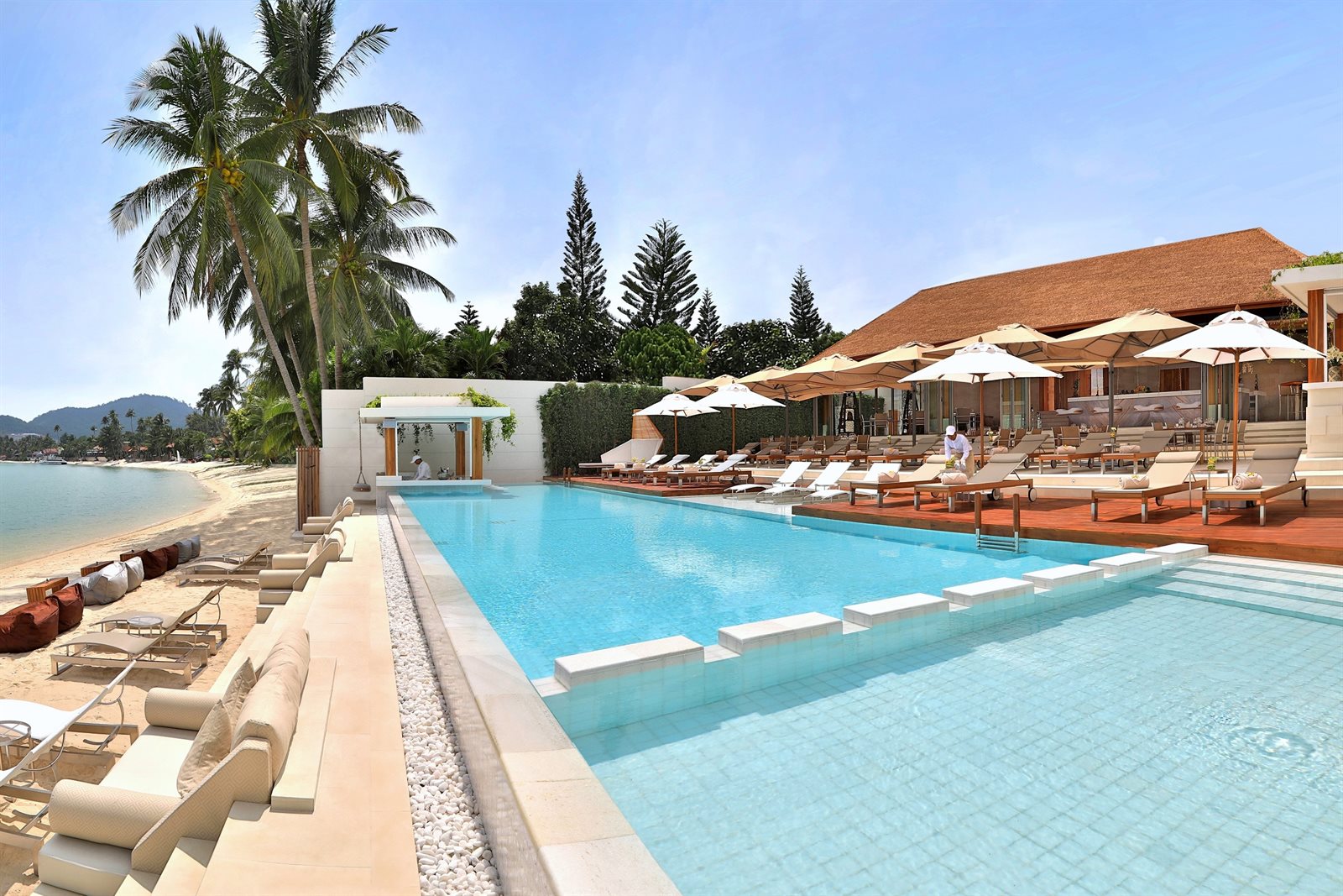 Chi Samui Beach Club pool on the beachfront